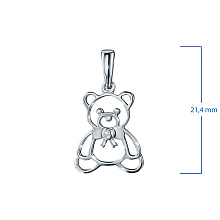 Подвеска из серебра с бриллиантом