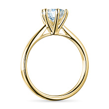 Помолвочное кольцо из желтого золота с бриллиантом