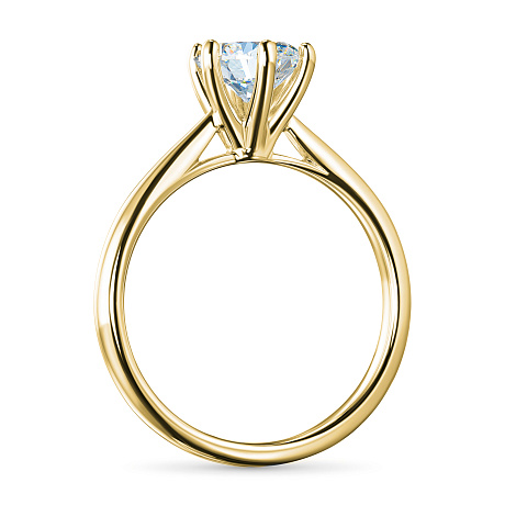 Помолвочное кольцо из желтого золота