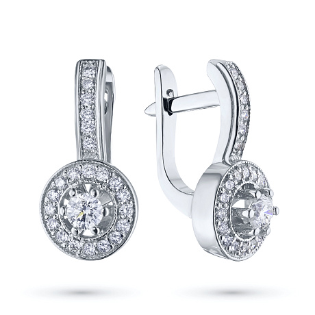 Серьги из белого золота