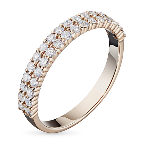 Кольцо из красного золота с бриллиантами