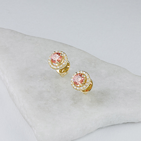 Пусеты из желтого золота