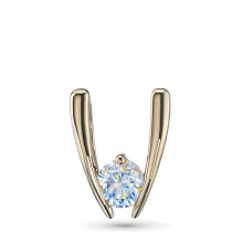 Подвеска из желтого золота с бриллиантом