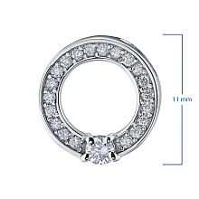 Подвеска из белого золота c бриллиантами