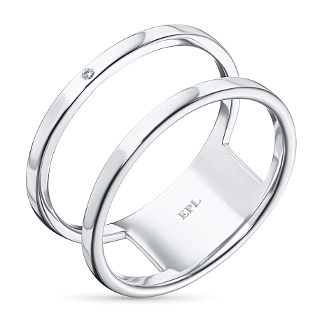 Обручальное кольцо из серебра