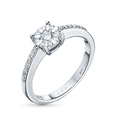 Кольцо из белого золота c бриллиантами