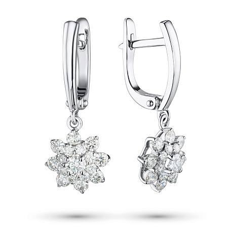 Серьги из белого золота