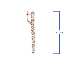 Серьги из красного золота c бриллиантами