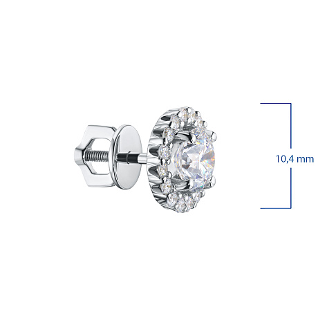 Пусеты из белого золота