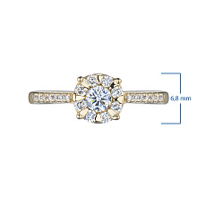 Кольцо из желтого золота c бриллиантами