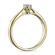 Помолвочное кольцо из желтого золота с бриллиантом