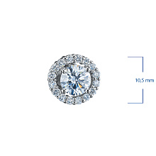 Пусеты из белого золота c бриллиантами