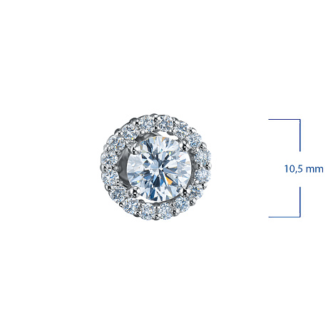 Пусеты из белого золота