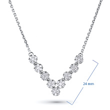 Колье из белого золота c бриллиантами выращенными