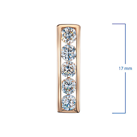 Классическая подвеска из красного золота