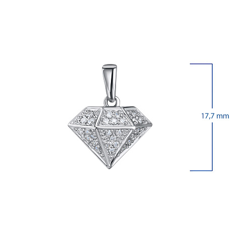 Подвеска из комбинированного золота с бриллиантами