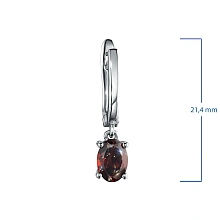 Серьги из серебра с гранатами