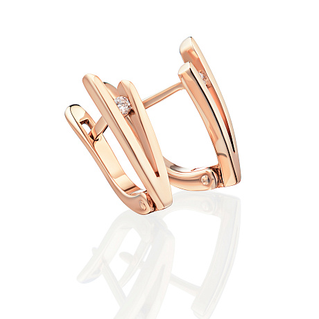 Серьги из красного золота