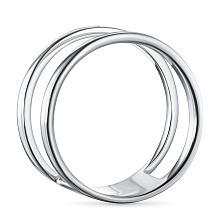 Обручальное кольцо из серебра с бриллиантом