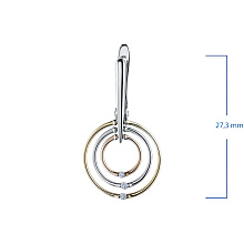 Серьги из комбинированного золота с бриллиантами