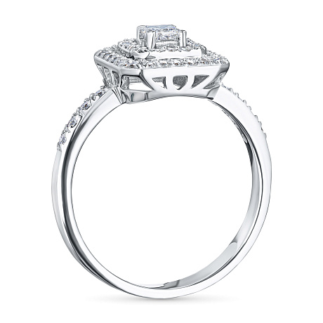 Кольцо из белого золота с бриллиантами