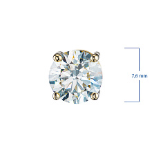 Классическая подвеска из желтого золота с бриллиантом