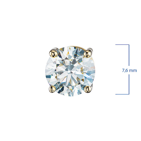 Классическая подвеска из желтого золота