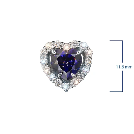 Подвеска из комбинированного золота с и сапфиром