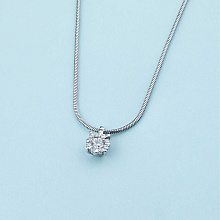 Подвеска из белого золота c бриллиантами