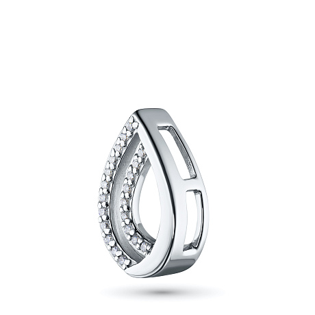 Классическая подвеска из белого золота с бриллиантами