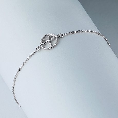 Браслет из комбинированного золота с бриллиантом