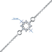 Браслет из серебра c бриллиантами