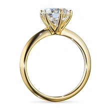 Кольцо из желтого золота с бриллиантом