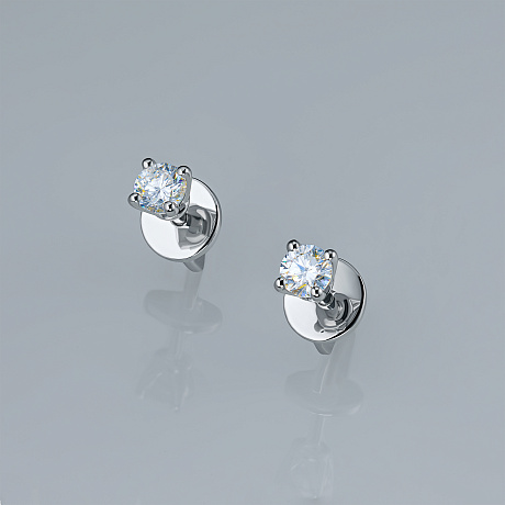 Пусеты из белого золота