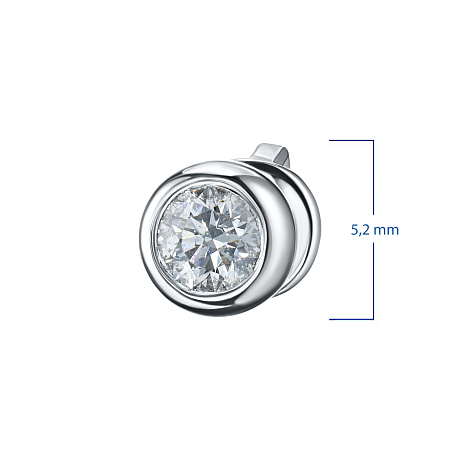 Пусеты из белого золота