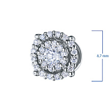 Пусеты из комбинированного золота с бриллиантами