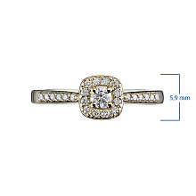 Кольцо из желтого золота с бриллиантами