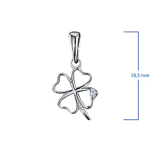 Подвеска из серебра с бриллиантом