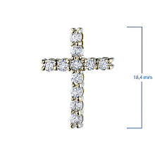 Подвеска из желтого золота c бриллиантами