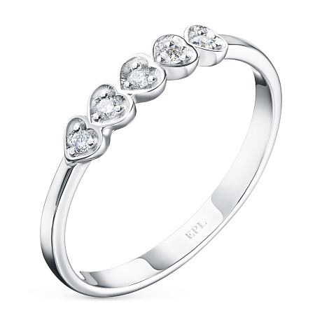 Кольцо из серебра с бриллиантами