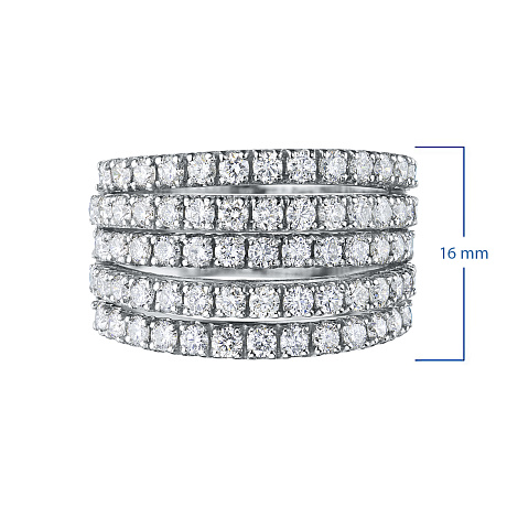 Кольцо из белого золота с бриллиантами