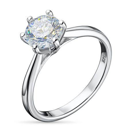 Помолвочное кольцо из серебра