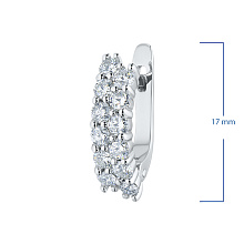 Серьги из белого золота c бриллиантами