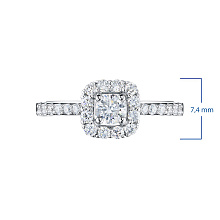 Кольцо из белого золота c бриллиантами