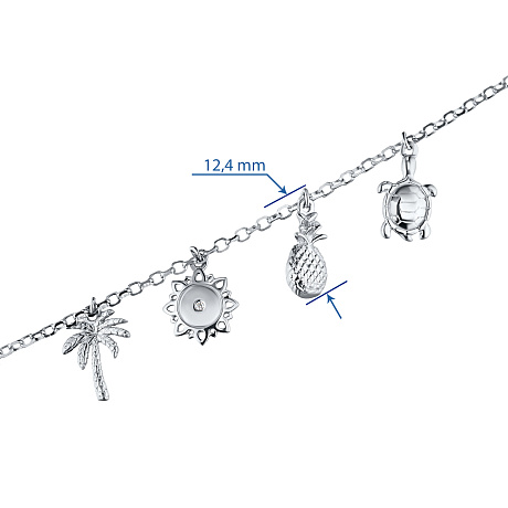 Браслет из серебра с бриллиантом