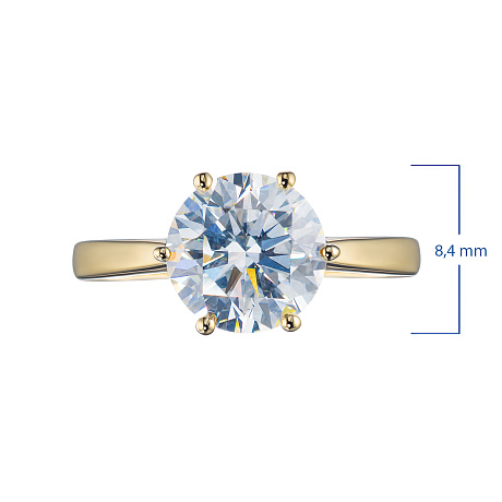 Помолвочное кольцо из желтого золота