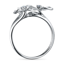 Кольцо из серебра c бриллиантами