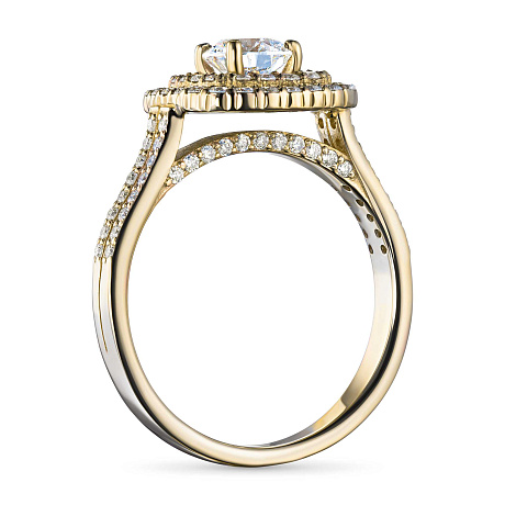 Классическое кольцо из желтого золота