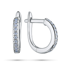 Серьги из серебра c бриллиантами