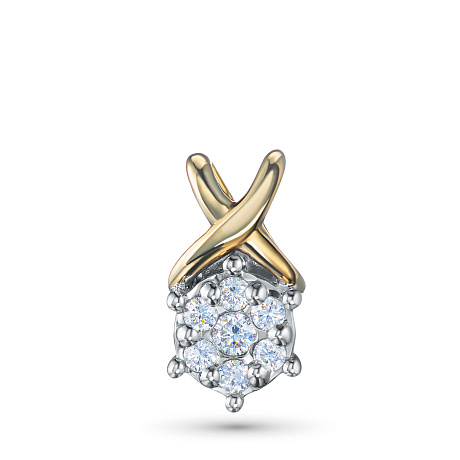 Подвеска из комбинированного золота